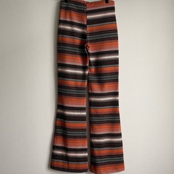 🆕 Urban Outfitters Retro Pull-On Stretch Pants (Burnt Orange-Black-Cream) - Picture 5 of 12